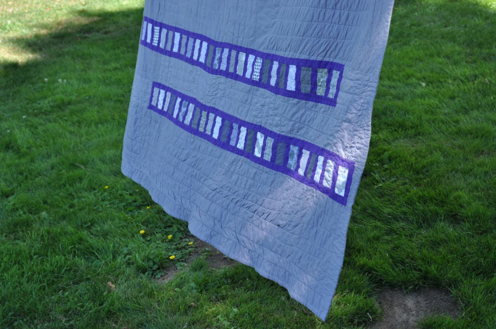 Modern Purple and Grey Quilt by Pieced Together Quilts