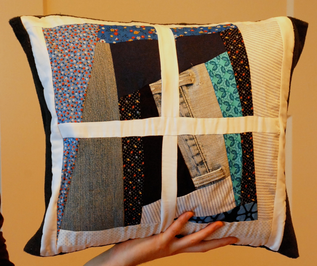 Scrappy Pillow by Pieced Together Quilts