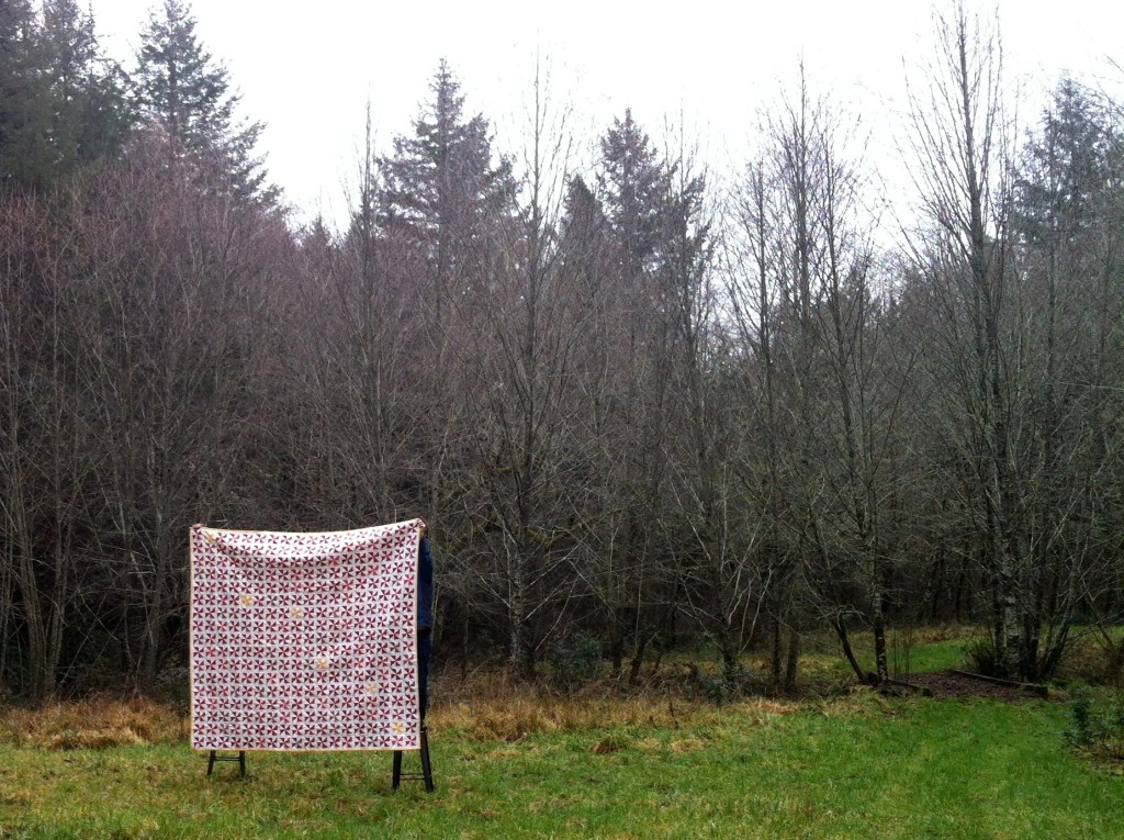 Red Pinwheel Quilt by PiecedTogether Quilts