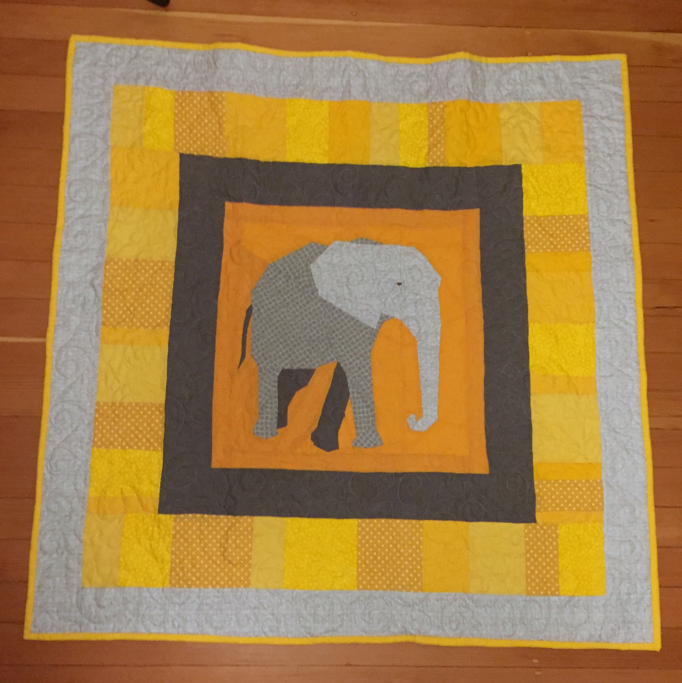Adventures in Paper Piecing: Quinn’s Elephant Baby Quilt – Pieced Together